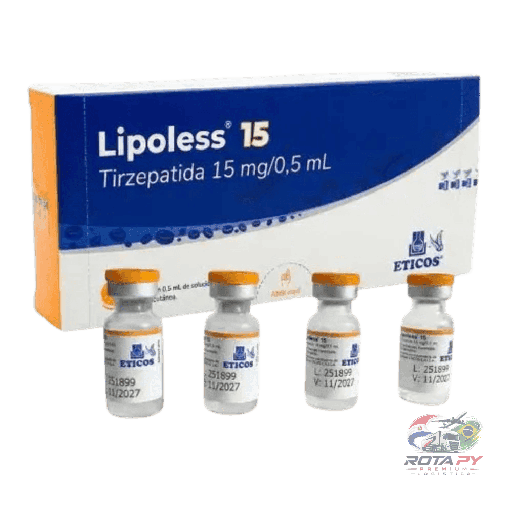 Lipoless 15mg - 4 ampolas ORIGINAL LABORATORIO ETICOS – Tirzepatida